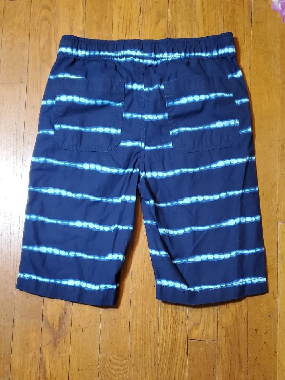 The Children's Place Navy Blue and Light Blue Striped Boys Shorts